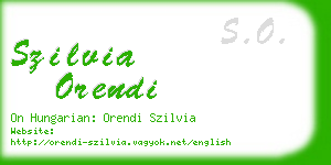szilvia orendi business card